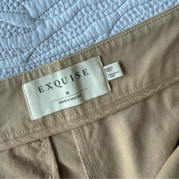 Anthropologie - EXQUISE - Pleated High Rise Tailored Chinos - Cedar - Picture 7 of 15